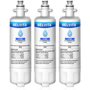 BELVITA Water Filter Replacement for IG LT700P, Kenm0re 9690, 469690, ADQ36006102, HDX FML-3, LFX28968ST LFXS29626S LFXS30766S LFX31925ST LFX31945ST Refrigerator, 3 Packs
