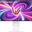 LG 32GS95UV 32-inch Ultragear OLED Gaming Monitor 4K UHD 1440p 240Hz 0.03ms DisplayHDR True Black 400 AMD FreeSync Premium Pro NVIDIA G-Sync HDMI 2.1 DisplayPort Tilt/Height/Swivel Stand White