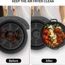 Round Silicone Air Fryer Liners 3Pack, Ninja AF101 & AF161 Silicone Liners for 4-5.3QT, Reusable Air Fryer Accessories Food Grade Liners, Compatible with Ninja, COSORI, Tefal, Bear, Chefman