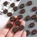 200 Pcs Artificial Coffee Beans, Simulation Resin Mini Faux Coffee Beans Artificial Plant for Home Kitchen Cafe Shop Cabinet Display Photography Props(Non-Edible)