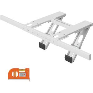 LuckIn Update Window Air Conditioner Support Bracket No Drilling, No Tools, Quick Install, Heavy Duty Window AC Bracket Supports Up to 220lbs, Fits Single & Double-Hung Windows