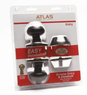 Atlas Home Security,Exterior Entry And Deadbolt Pick Resistant Door Lock,Easy Installation