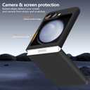 Magnetic for Galaxy Z Flip 5 Case, Compatible with Wireless Charging, Slim Anti-Yellow Matte Hard PC Protective Shockproof Cute Case for Galaxy Z Flip 5, Black(13-50)