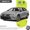 Headlights W/Bulbs for 2015-2017 Toyota Camry Only 4-Door Sedan Halogen Headlamp Replacement Driver & Passenger Side