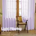 Pinch Pleated Sheer Curtains 84 Inch Length Semi Voile Sheer Curtains for Bedroom Living Room Pinch Pleated Soft Touch Light Filtering Drapes(Light Purple, 42 W x 84 L, 2 Panels)