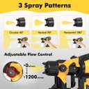 Paint Sprayer Tool 1000W High Power Electric Spray Paint Gun Easy to Clean for Furniture Cabinets House Painting Black