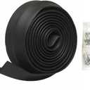 Rocky Mountain Goods Garage Door Bottom Seal - Attaches to Floor – 9 ft x 2 1/4" Universal Weatherproof Seal – Heavy Duty Threshold for Garage Doors – Blocks Drafts, Dirt, and Pests - Includes Nails