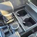 Cup Holder Divider and Hide for 2023-2025 Toyota Sequoia, Anti-Tipping Insert (2pc Set in Matte Black)