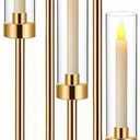 42.5in Gold Candle Holders for Table Centerpiece Candelabra Candlestick Holders Decor Wedding Centerpiece Table Decorations 5 arm Candle Holder Set of 1 Acrylic lampshade Fit 0.9" LED Candle