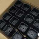 16PCS Square Silicone Chair Leg Floor Protectors for Hardwood Floors, Felt Furniture Pads Covers Table Chair Leg Caps, Large Chair Sliders for Wood Floors, Anti-Scratches&Noise(Black, Fit:1.1"-1.45")