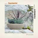 ARBORA 26" Santorini Bowl Polyresin Indoor and Outdoor Planter with Classic Cream Finish - Durable, Weatherproof, Lightweight, Large Plant Pot for Patio, Garden, Deck, Entryway, 26" Single