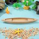 BESPORTBLE Unfinished Wooden Boat Model 9.84X1.96X0.78 Inch Lightweight Desktop Boat Ornament for Home Office Decor and DIY Craft