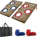 Portable Cornhole Board Set with Bean Bags,Choose 3 * 2 ft or 2 * 1 ft Cornhole Boards for Adults Kids Cornhole Games for Indoor and Outdoor Party Camping Equipment