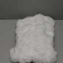 Glitzhome 48" D White Plush Christmas Tree Skirt Plush Faux Fur Xmas Tree Skirt Cover Mat for Christmas New Year Party Holiday Home Decorations Ornaments