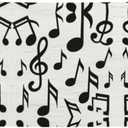 Black White Music Note PrintPersonalized logos for fashion banners, business, birthdays, weddings, events, outdoor and indoor use