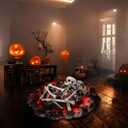 RoundFunny 3.3 ft Halloween Cotton Cloud for Ceiling Artificial Cloud Prop Decoration Hanging Decor with LED String Light for Holiday Party Room Stage Magic Horror School Classroom Supplies