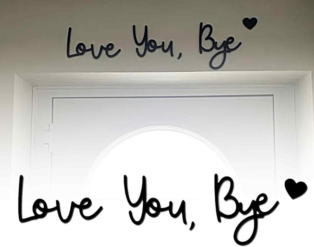 Love You Bye Sign Above Door: Rustic Wood Over Door Home Decor Boho wall decor For Wall Art living Room Bedroom  Gifts for Lover & Family