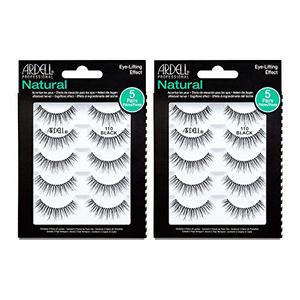 Ardell Natural False Eyelashes Black - Eye-Lifting Effect Eye Makeup, Natural Look Strip Lashes - 6Pairs, 2 Pack
