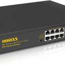 16 Port 100Mbps PoE+/ 2 Giga Up-Link Ports/ 1 Fiber SFP Port, 802.3af/at Unmanaged 300W Built-in Power, Extend Function, Metal, 19" Plug and Play