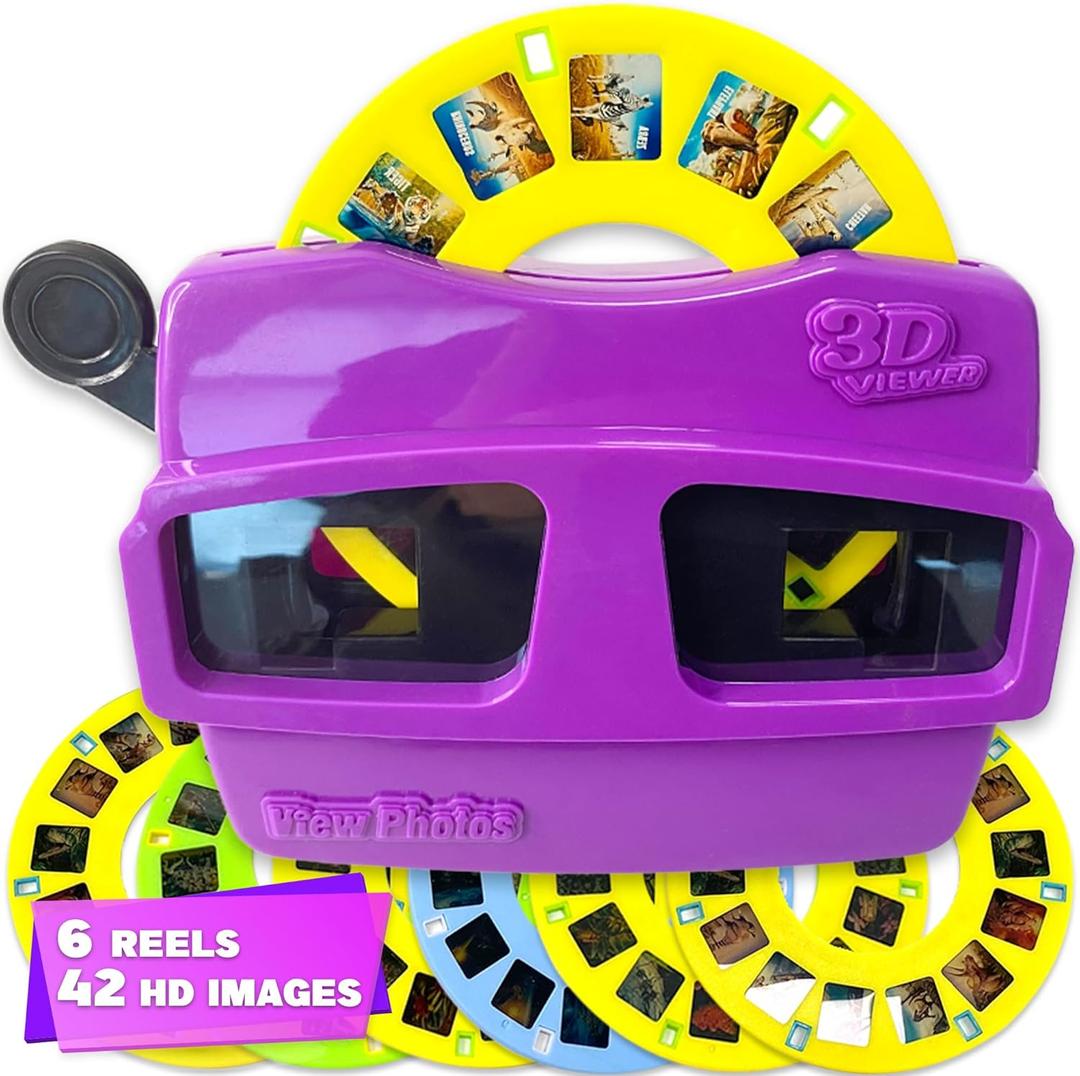 ArtCreativity Classic 3D Viewfinder for Kids, 6 Reels Included with 42 HD Images, View Finder for Children, Nostalgia Retro Toys, Nature Educational Toys, Learning Toy for Kids, Toddlers, Ages 3+