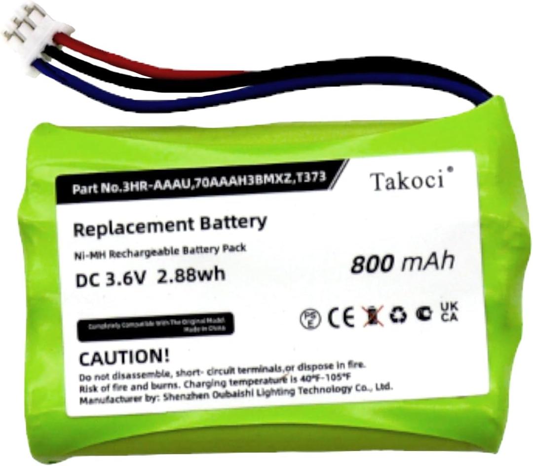 Replacement Battery Compatible with B&O BeoCom 1, BeoCom 6000, BeoCom M6000, BeoCom M6000 MKII,fits Part No 3HR-AAAU, 70AAAH3BMXZ, T373, 3.6V 700mAh / 2.52Wh