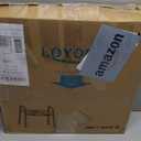 HOMLAND Bedside Commode with Padded Seat and Backrest, Aluminum Commode Toilet with Bucket, Easy Cleaning Portable Toilet for Adults and Seniors, 350 lb Capacity Enhanced Crossbar (Gray)