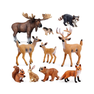 10pcs Forest Animals Figures, Woodland Creatures Figurines, Miniature Toys Cake Toppers