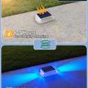 Detarzinled Solar Driveway Lights Outdoor, 12 Pack IP68 Waterproof Dock Deck Lights Solar Powered, Stick on & Screw Blue Markers Light for Pathway, Walkway, Sidewalk, Patio, Pool Deck, Garage Entrance