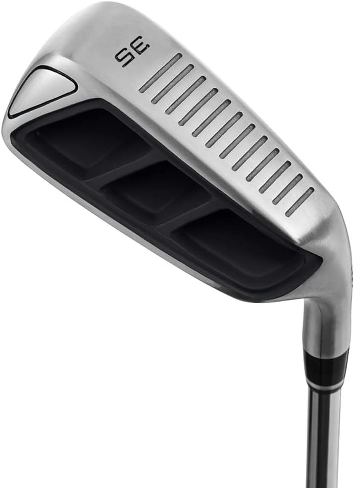 MAZEL Golf Pitching & Chipper Wedge, Right Handed, for Men & Women (Right, Stainless Steel (Black Head), S, 35)