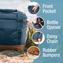 CleverMade Pacifica Collapsible Cooler Bag Small Portable Cooler Bag for Travel, Foldable Insulated Cooler for Beach, Picnic & Road Trips, Holds Up to 18 Cans, Leakproof Soft Carry Cooler - Gray