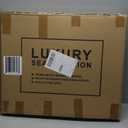 GXT Bench Seat Cover, Premium Faux Leather Bench Seat Covers for Trucks - Universal Fit for Most Sedans SUV Pick-up Truck, Durable for Long Lasting Protection(Coffee and White)