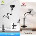 Flexible Webcam Stand Mount for Desk, Gooseneck Webcam Tripod with Clamp, Desktop Phone Holder & Table Top Tripod Compatible with Action Camera Gopro C922 C930e C920S C920 C615 C960 C920x Brio