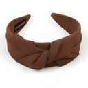 Knotted Headbands for Women - Non-Slip Wide Top Knot Hair Hoops, Fashion Hairbands in Black, Beige, Brown - 1 PCS Hair Accessories Set