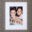 Malden International Designs Tribeca Textured Gray 5x7/8x10 Matted Frame