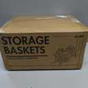 5 Pack Small Woven Storage Baskets for Shelves, Cotton Rope Baskets Organizer for Bathroom, Closet & Nursery, Decorative Storage Bins for Organizing Socks, Toys, 11.8"x7.9"x4.7", Khaki/White