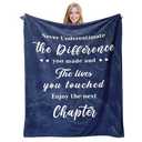 Farewell Gifts for Man Women, Coworker Boss Leaving Job Gifts, Goodbye Going Away Gifts, Employee Appreciation Gifts， Retirement Gifts for Teacher Nurse Doctor Mom, Farewell Blanket 50"X60"- Blue