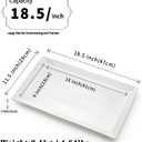 MIECOO Large Serving Platters, 18.5" x 11.5" White Serving Trays Set, Rectangular Porcelain Plates for Party, Wedding, Birthday, Entertaining, Food, Appetizer, Fruit, Sushi, Dessert, Set of 2, 18.5" x 11.5", 2Pack