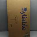 34" Square Folding Card Table, Fold-in-Half Utility Dining Portable Table Heavy Duty HDPE White Plastic Foldable with Carrying Handle Indoor Outdoor for Picnic, Camping, Party