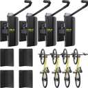 Alphamount AM Swivel Bike Wall Mount, Metal Wall Bike Rack with Durable Sleeves, Space-Saving Vertical Bike Rack with 180 Swivel for Home and Garage, Bike Wall Mount Up to 66 Lbs, 4-Pack