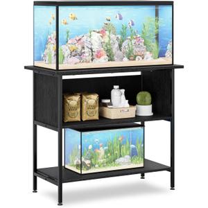 APPOLYN 40-50 Gal 3-Tier Aquarium Stand Fish Tank Stand, Black
36.6"Lx18.9"Wx31.5"H, Heavy Duty Metal Frame, Turtle Reptile Terrarium Tank Stand, Living Room, Reception Room, Office