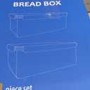 Tiawudi 2 Pack Bread Box, Plastic Bread Container, Bread Storage for Kitchen Counter, Bread Keeper with Airtight Lid, Tall Bread Saver, Sandwich Bread Holder, 5.6 Qt / 5.3L Each