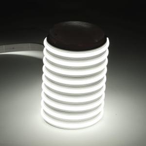 Adhesive LED Strip Lights 6.56 Foot 110V 120V Flexible Cuttable LED Strips Tape Lighting 2M Cold White 6000K with US Plug for Bedroom Cabinets (Cold White, 6.56ft)