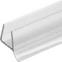 Prime-Line M 6264 Shower Door Bottom Seal, For Frameless Doors, 3/8 In., Clear Vinyl (Single Pack)