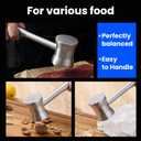 304 Stainless Steel Meat Tenderizer Mallet, Dual Side Meat Hammer Chicken Pounder, Heavy Duty Meat Beater for Steak and Beef, Meat Pounder Kitchen Cooking Mallet Dishwasher Safe