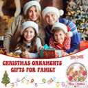 6" Shaking Christmas Ornament 2025 for Family of 2,3,4,5,6,7,8,9,10,11,12,13,14,15,16, DIY Gingerbread Keepsake with Dog Cat, New Home Ornament, Gifts for Xmas Tree Hanging Decor HO49-6W