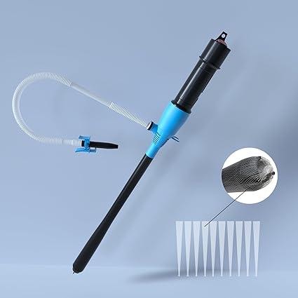 KJE Portable Battery Powered Operated Liquid Transfer Pump, Gasoline Diesel Water Fuel MultiFunction Electric Siphon Pump, 2.2 GPM, Upgraded with Filter Bag and Clip