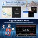 Car Stereo Radio for GMC Acadia 2008-2012 with Wireless CarPlay and Android Auto, 8" IPS Touchscreen Android 14 Double Din Car Audio Receiver w/Bluetooth GPS WiFi FM RDS SWC BT Mirror Link, 2+32G