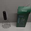 Beneno Heavy Duty Stainless Steel Wire Potato Masher with Soft Grip Handle for Effortless Mashing, Sturdy & Rust-Proof Masher Kitchen Tools for Potatoes, Dishwasher Safe, Black