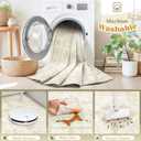 Washable 9x12 Area Rugs: Large Vintage Floral Soft Rug Non Slip Low Pile Stain Resistant Carpet for Living Room Bedroom Dining Room Office Playroom (Beige, 9'x12')
