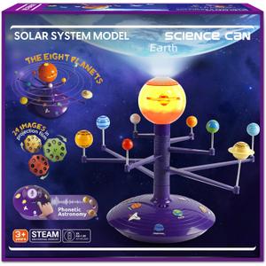 Science Can Solar System for Kids, Talking Astronomy Solar System Model Kit, Planetarium Projector with 8 Planets STEM Space Toys for 3 4 5+ Years Old Boys Girls (Purple)